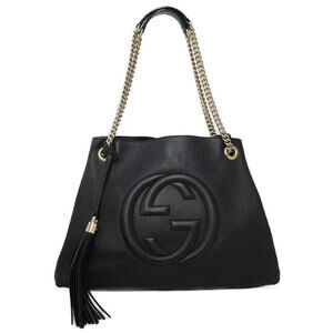 Gucci Soho Chain Tote pebbled leather Shoulder Bag